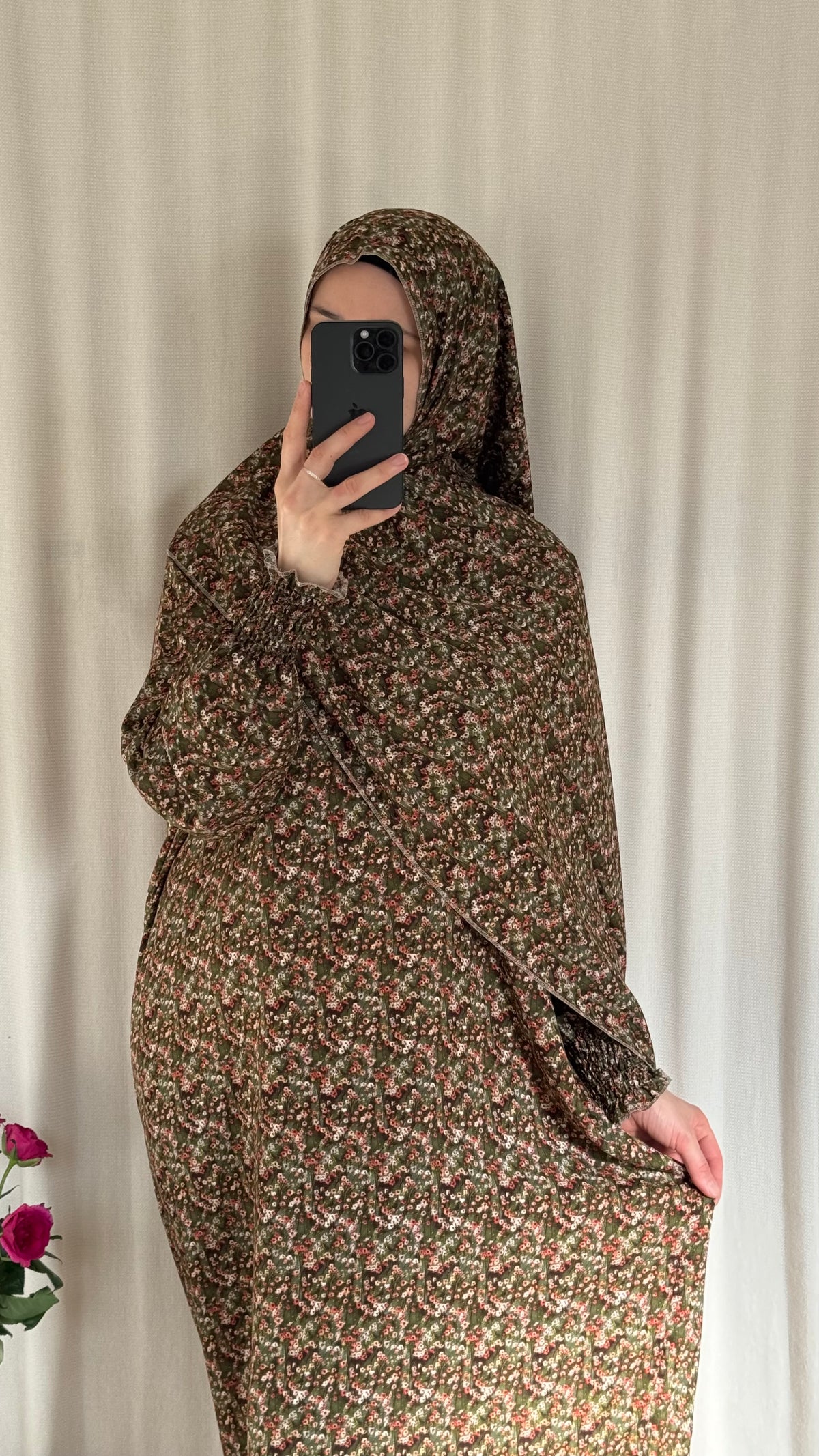Green Prayer Dress | Full Coverage Salah Dress for Namaz |
Breathable Cotton Salah Dress in 3 width Size | Islamic Prayer Clothes