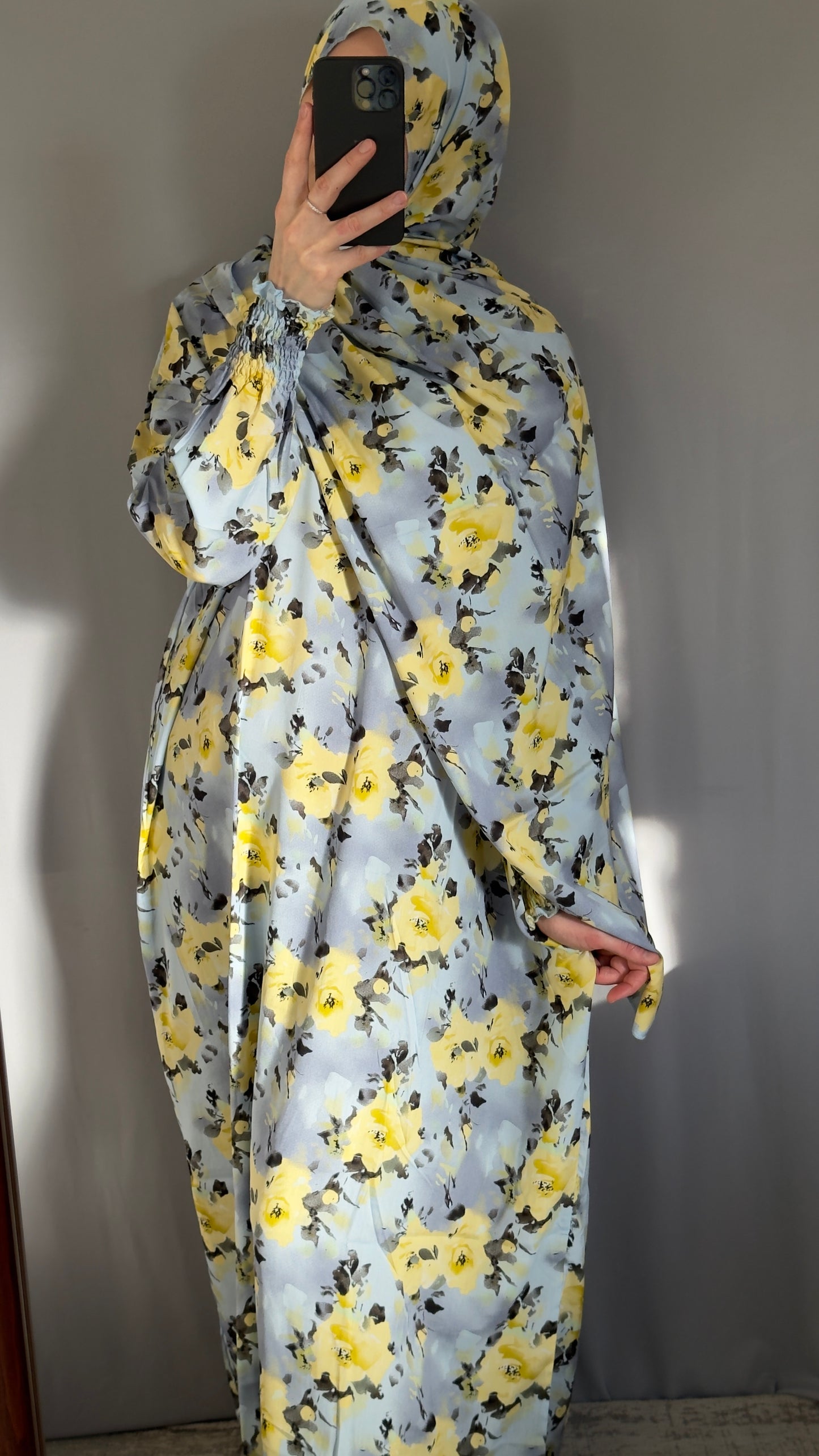 Elegant Blue Prayer Dress, Prayer Outfit, Maxi Dress, Khimar, Islamic Dress, Prayer Abaya, Prayer set, Islamic gift, PrayerHijab, Umrah Abaya, Ramadan Abaya, Prayer Wear for Tarawih