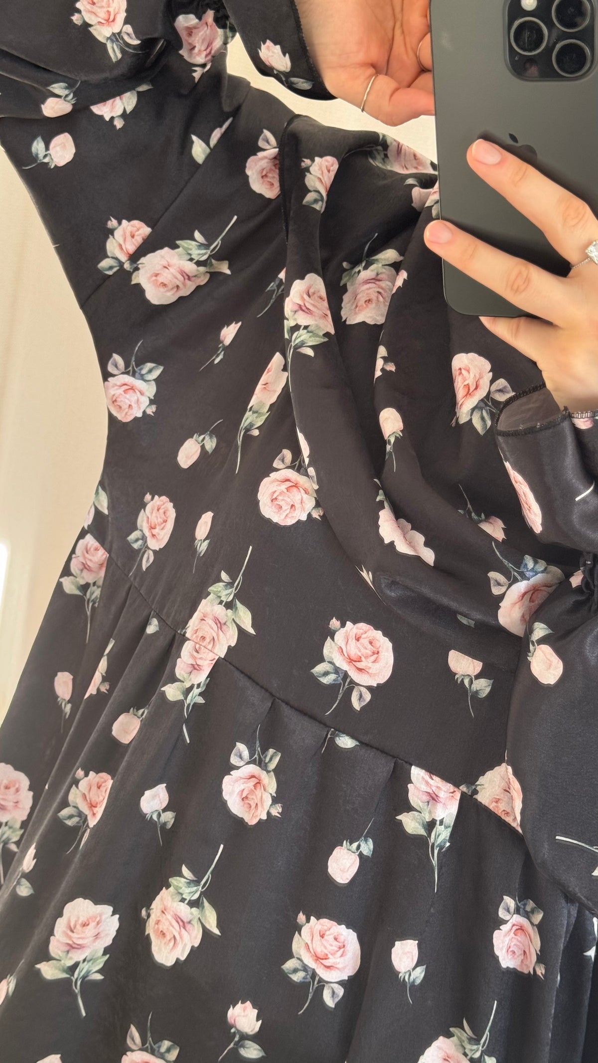Floral Silk Abaya - Elegant Full-Length Modest Prayer Dress | Soft Lightweight Islamic Prayer Wear
