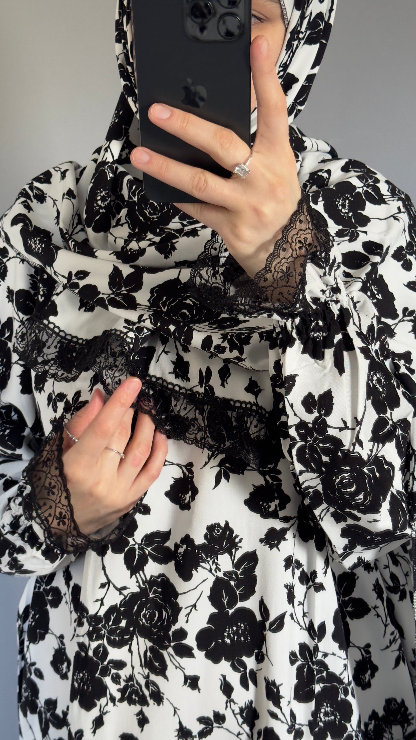 Luxury Black & White Prayer Dress, Prayer Jilbab, Prayer Abaya, Two Piece Prayer dress muslim, Salah dress, Prayer set, Prayer outfit, Prayer clothes woman, muslim Prayer dress, Islamic gift