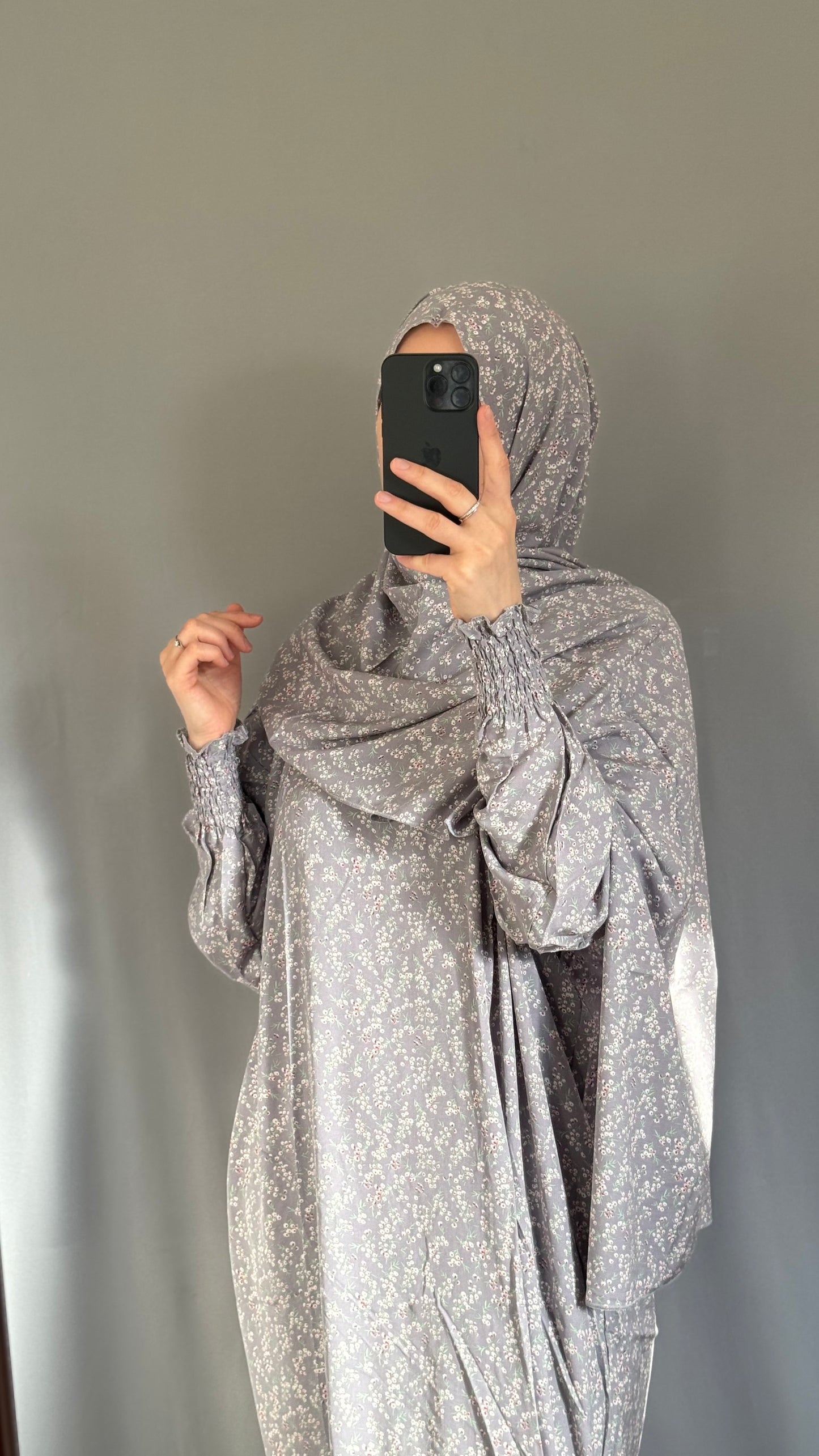 Grey Prayer Dress / Overhead Abaya / Prayer Abaya Set / Prayer Dress for Woman / Prayer Clothes Muslim / Prayer Gown / Prayer Outfit/ Salah Dress / Namaz Dress