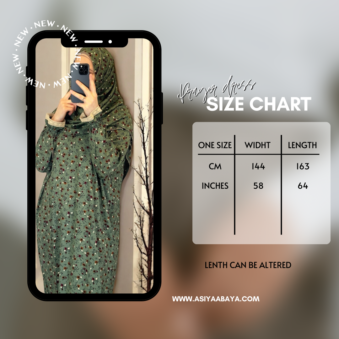 Eid gift / Overhead Abaya / Prayer Abaya Set / Prayer Dress for Woman / Prayer Clothes Muslim / Prayer Gown / Prayer Outfit/ Salah Dress / Namaz Dress