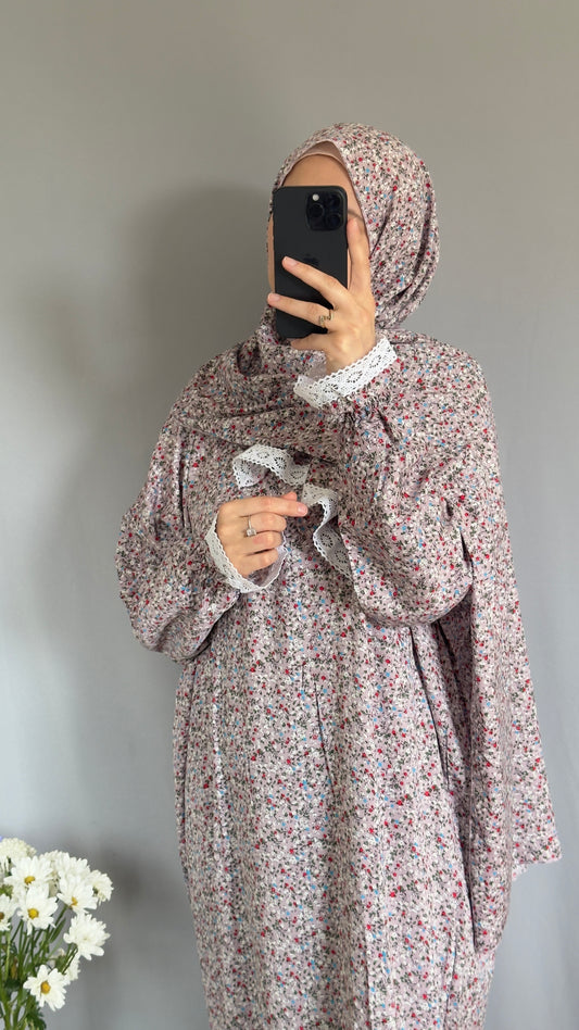 Grey Prayer Dress, Prayer Jilbab, Prayer Abaya, Two Piece Prayer dress muslim, Salah dress, Prayer set, Prayer outfit, Prayer clothes woman, Muslim Prayer dress, Islamic gift