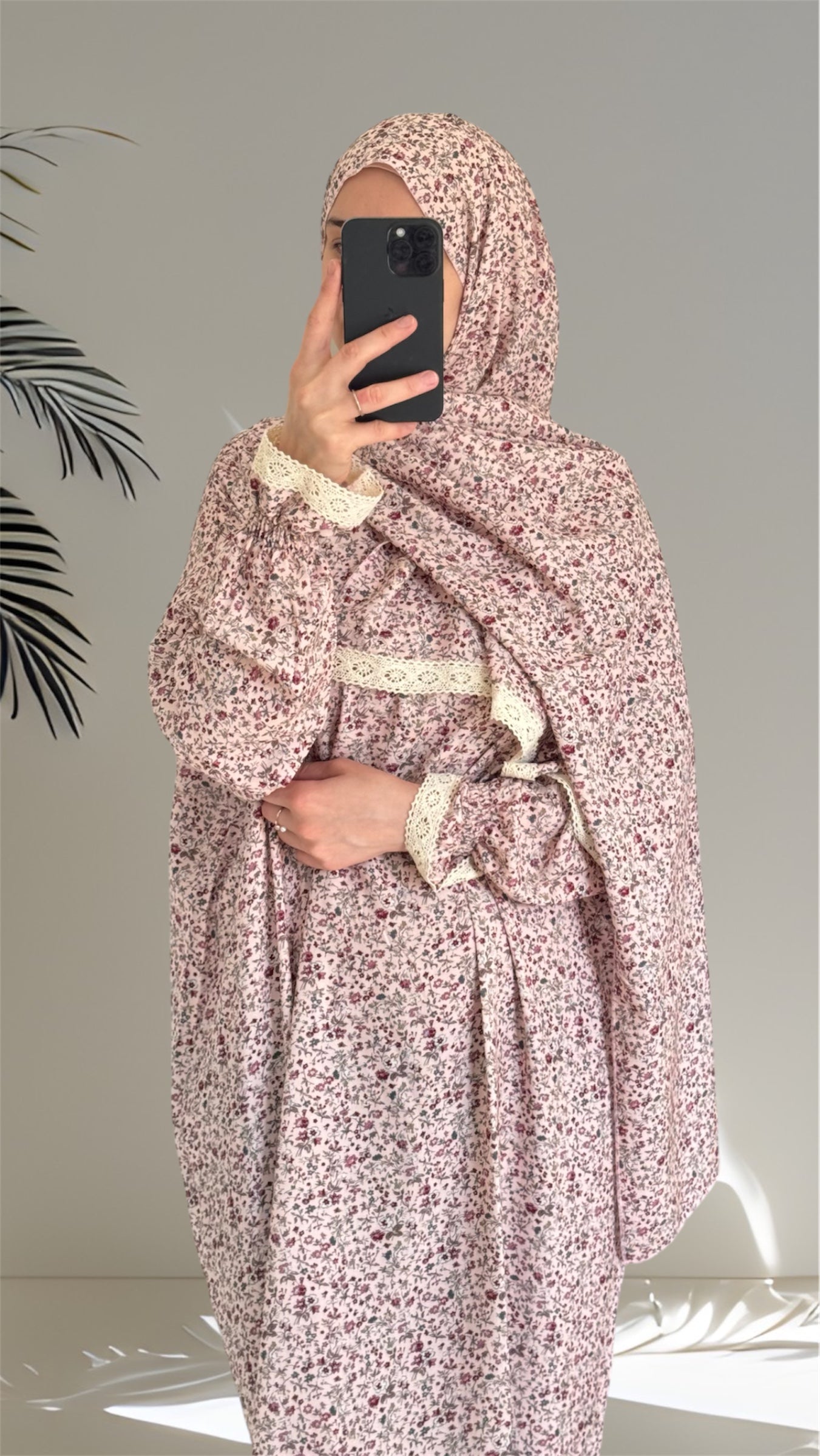 Overhead Abaya / Prayer Abaya Set / Pink Prayer Dress for Woman / Prayer Clothes Muslim / Prayer Gown / Prayer Outfit/ Salah Dress / Namaz Dress