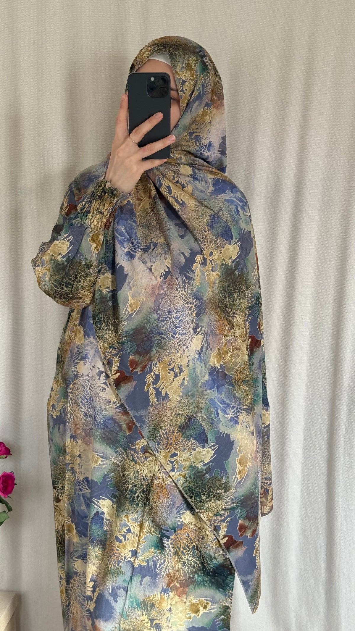 Women's One-Piece Prayer Dress with Attached and Separate Hijab | Full Coverage Salah Dress for Namaz |
Breathable Cotton Salah Dress in 3 width Size | Lightweight Prayer Abaya