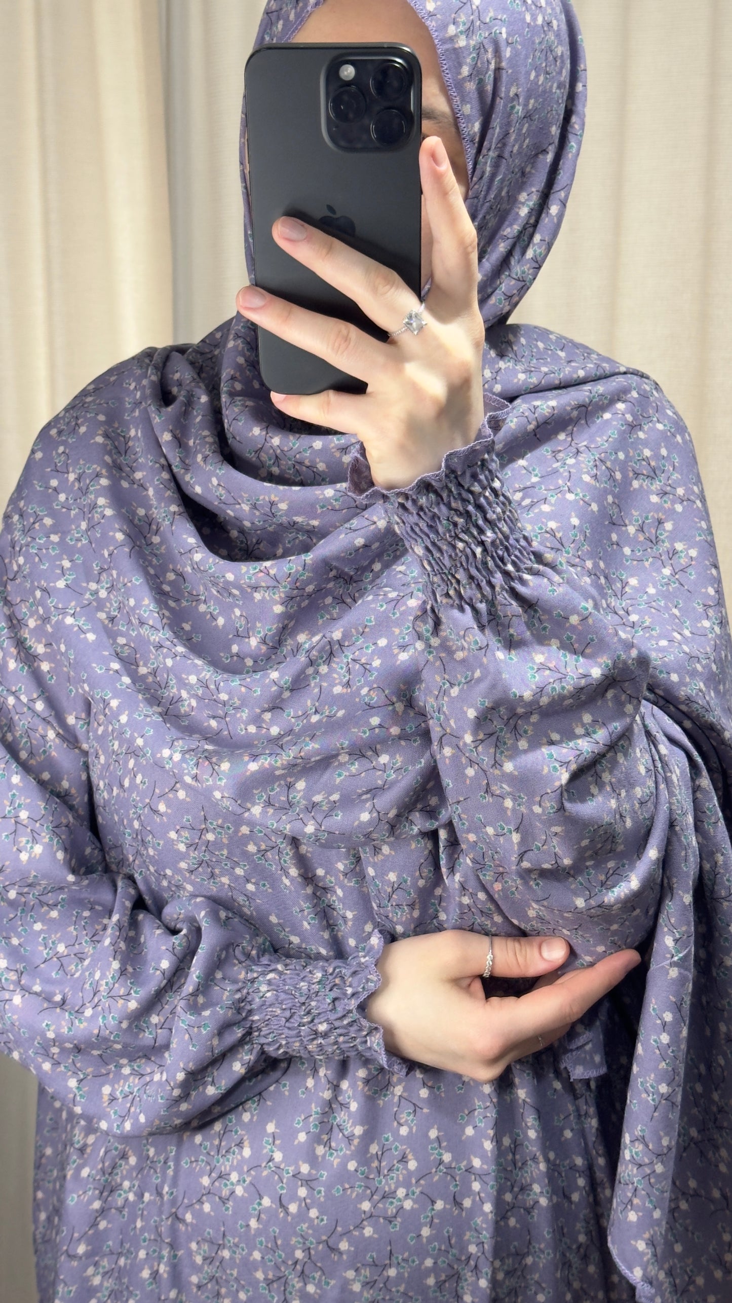 Elegant Purple Prayer Dress, PrayerHijab, Prayer Outfit, Maxi Dress, Khimar, Islamic Dress, Prayer Abaya, Prayer set, Islamic gift, Umrah Abaya, Ramadan Abaya, One Size Prayer Dress