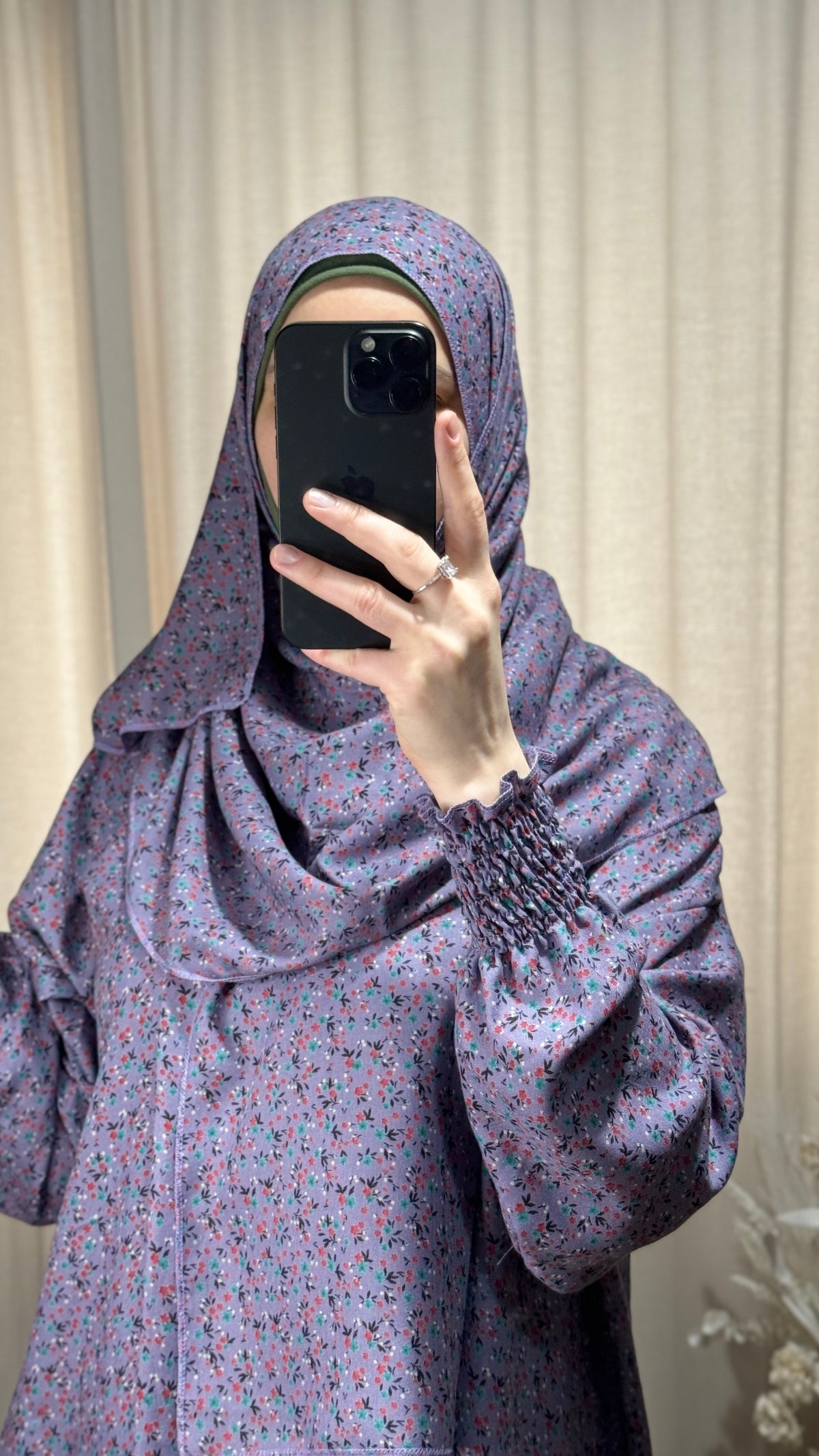 Purple One Piece Prayer dress with Built In Jersey Bonnet, Prayer Abaya with integrated Hijab, Salah dress, Prayer set, Prayer outfit,Prayer clothes for women, Islamic Prayer dress, Ramadan Abaya