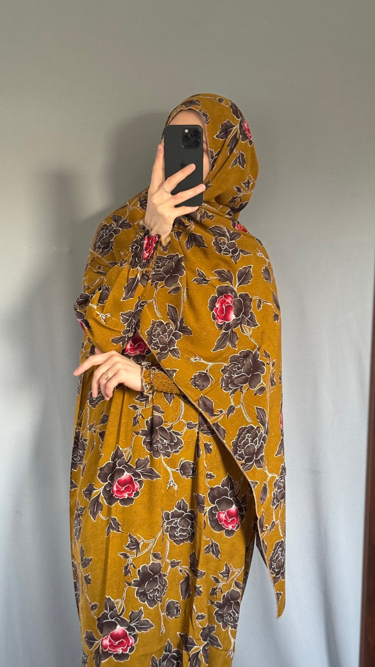 Mustard Prayer Hijab, Elegant Prayer Dress, Prayer Outfit, Maxi Dress, Khimar, Islamic Dress, Prayer Abaya, Prayer set, Islamic gift, Abaya & Hijab, White Abaya