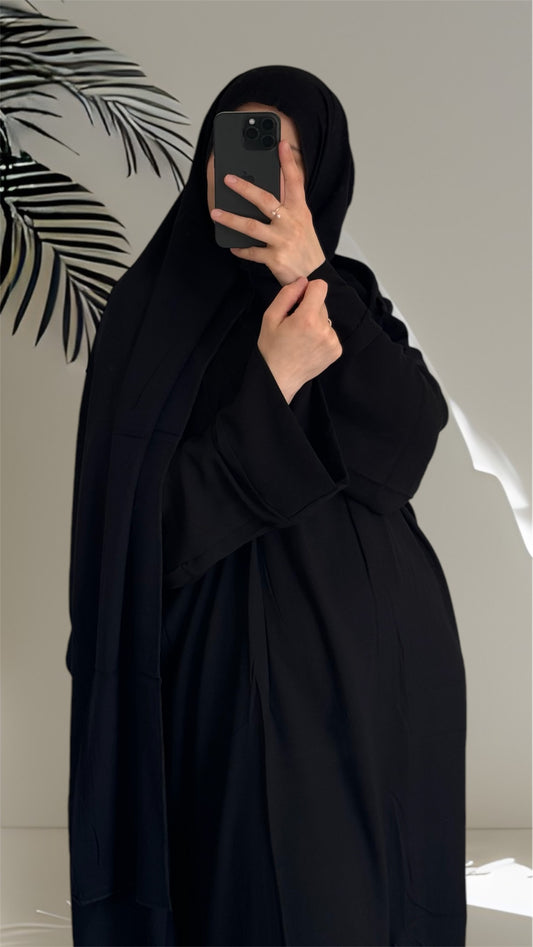 Black Abaya, Maxi Dress, prayer  abaya, Muslim Women long Dress, Islamic Dress, Hijab, long Sleeve Dress, Kaftan, Modest Clothing, Clothed Abaya