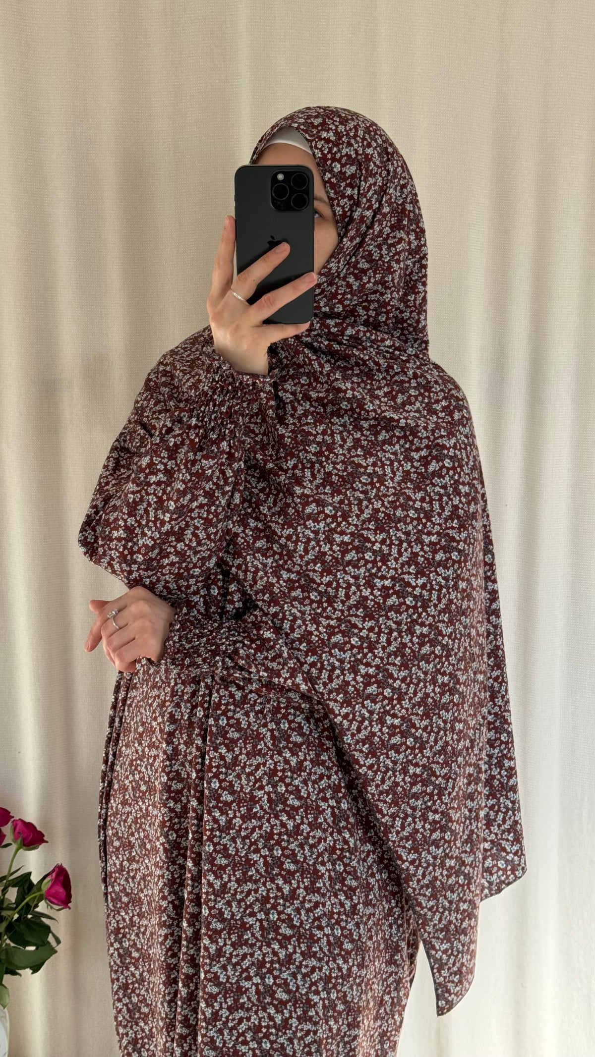 Brown Prayer Dress | Full Coverage Salah Dress for Namaz |
Breathable Cotton Salah Dress in 3 width Size | Islamic Prayer Clothes