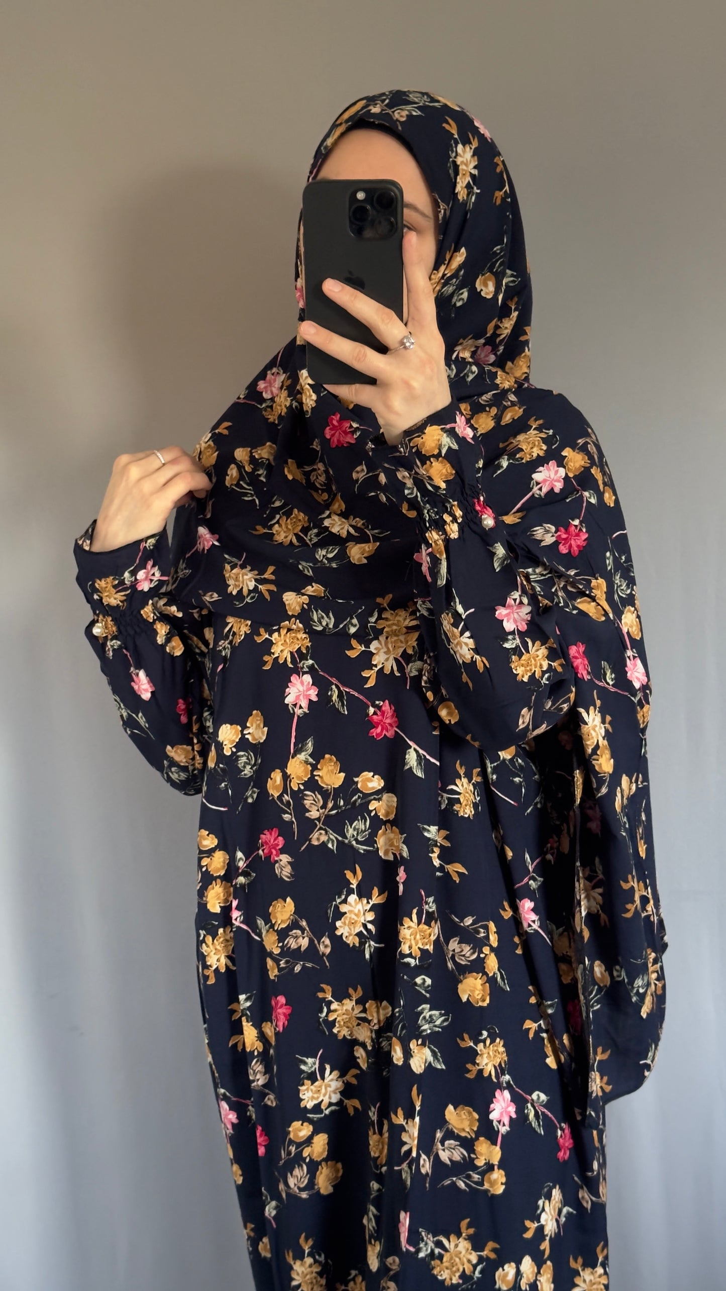Navy Blue Prayer Dress / Overhead Abaya / Prayer Abaya Set / Prayer Dress for Woman / Prayer Clothes Muslim / Prayer Gown / Prayer Outfit/ Salah Dress / Namaz Dress