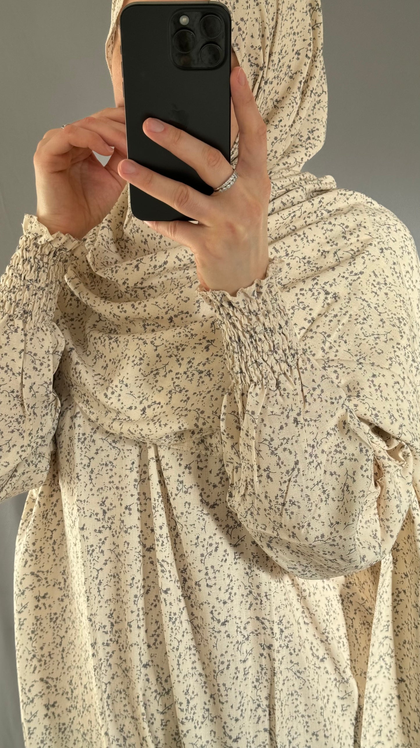 Elegant Beige Prayer Dress, Prayer Outfit, Maxi Dress, Khimar, Islamic Dress, Prayer Abaya, Prayer set, Islamic gift, PrayerHijab, Umrah Abaya, Ramadan Abaya, One Size Prayer Dress