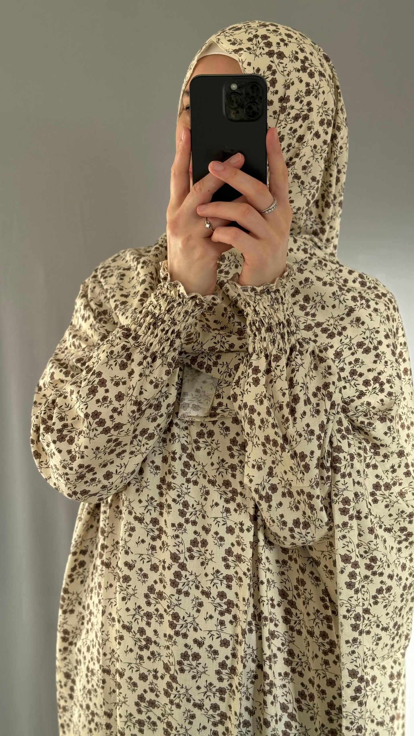 Elegant Beige Prayer Dress, Prayer Outfit, Maxi Dress, Khimar, Islamic Dress, Prayer Abaya, Prayer set, Islamic gift, PrayerHijab, Umrah Abaya, Ramadan Abaya, One Size Prayer Dress