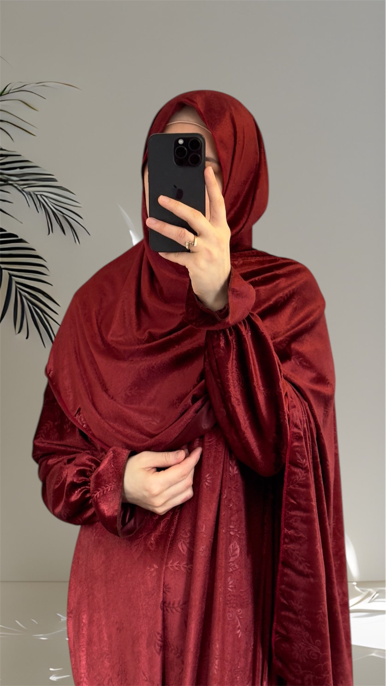 Luxury Velvet Warm Prayer Dress, Prayer clothes for women, Islamic Prayer dress, Prayer Outfit, Prayer Set, Prayer Hijab, Salah dress, Islamic Gift, Muslim clothing, Winter Abaya