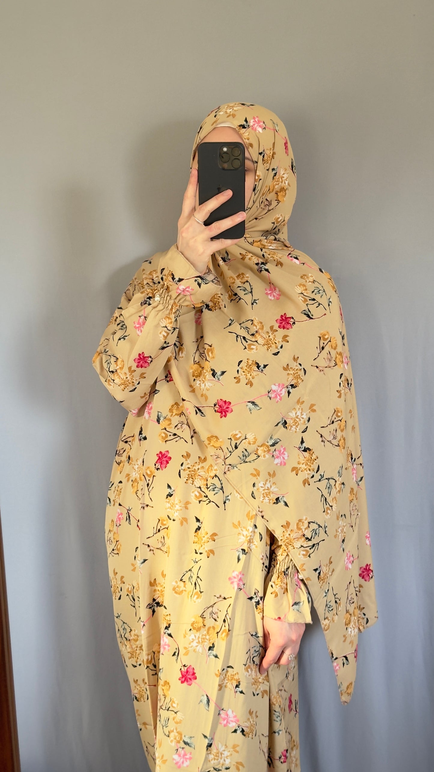 Beige Prayer Dress / Overhead Abaya / Prayer Abaya Set / Prayer Dress for Woman / Prayer Clothes Muslim / Prayer Gown / Prayer Outfit/ Salah Dress / Namaz Dress