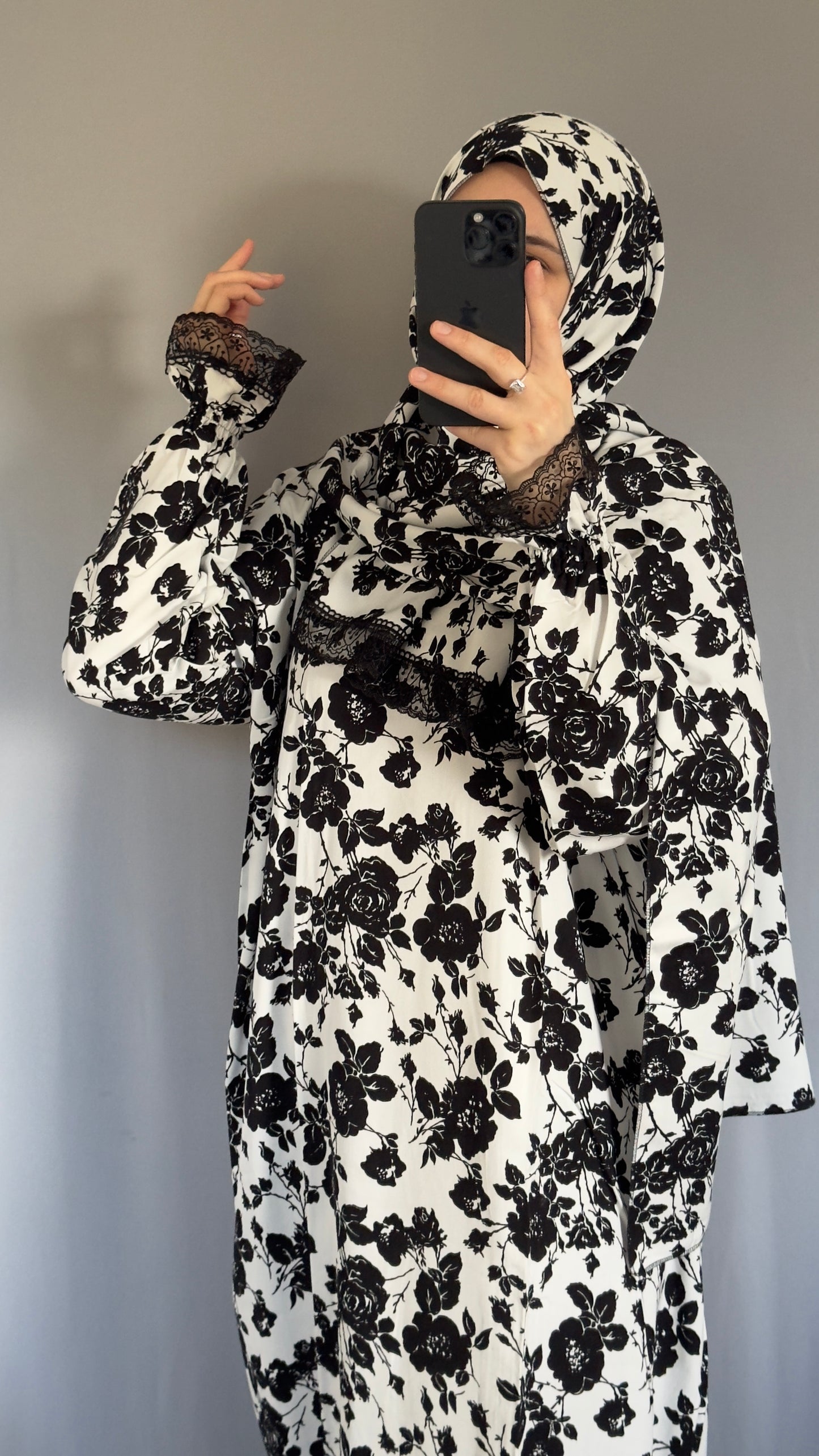 Luxury Black & White Prayer Dress, Prayer Jilbab, Prayer Abaya, Two Piece Prayer dress muslim, Salah dress, Prayer set, Prayer outfit, Prayer clothes woman, muslim Prayer dress, Islamic gift