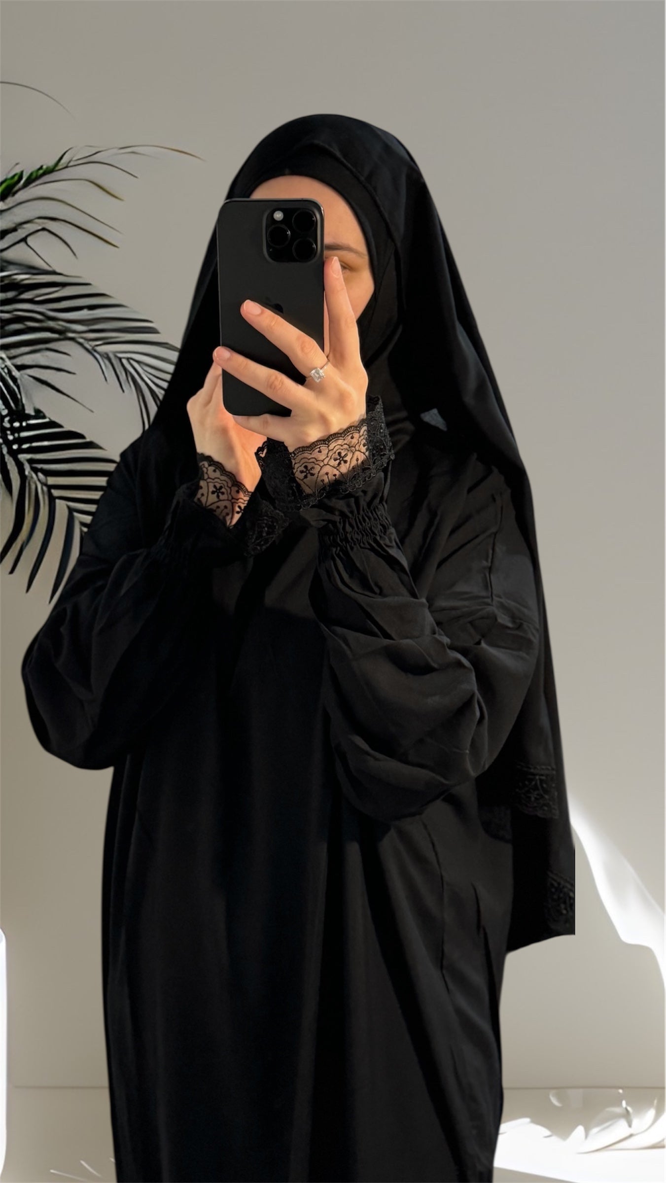 Black One Piece Prayer dress with Built In Jersey Bonnet, Prayer Abaya with integrated Hijab, Salah dress, Prayer set, Prayer outfit,Prayer clothes for women, Islamic Prayer dress, Ramadan Abaya
