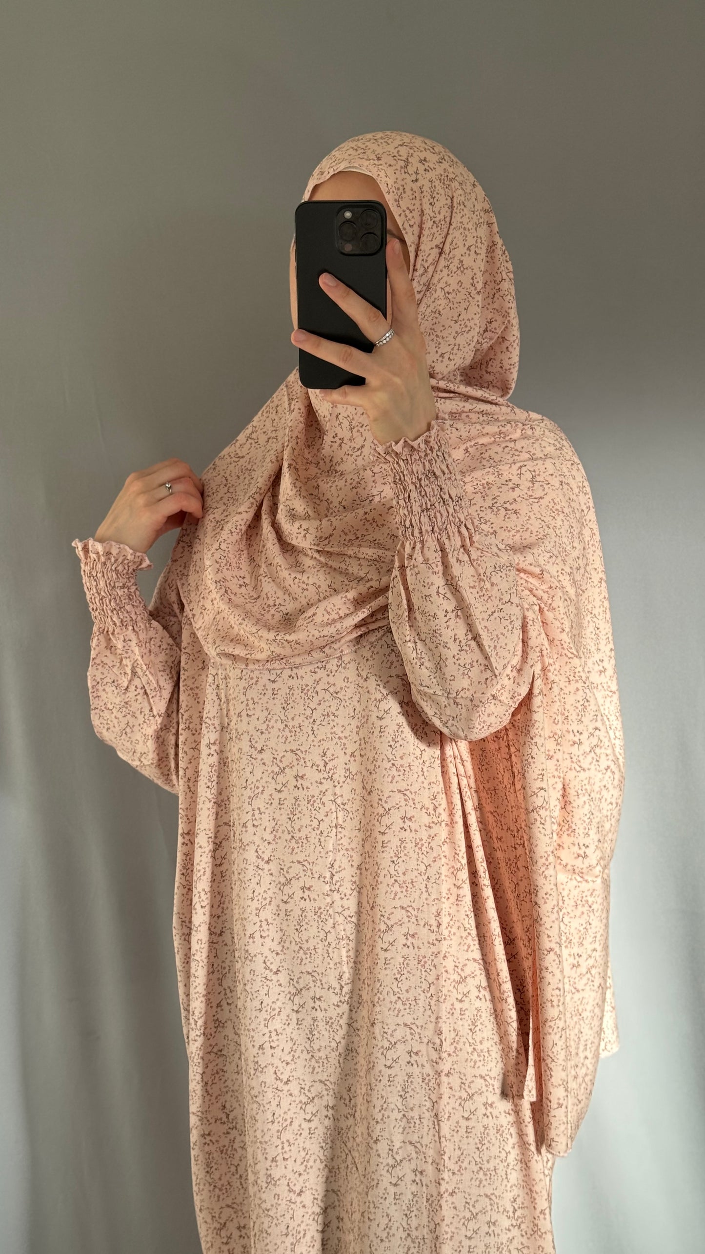 Elegant Pink Prayer Dress, Prayer Outfit, Maxi Dress, Khimar, Islamic Dress, Prayer Abaya, Prayer set, Islamic gift, PrayerHijab, Umrah Abaya, Ramadan Abaya, One Size Prayer Dress