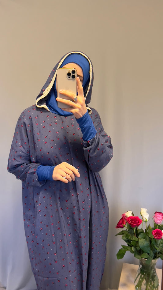 Blue Prayer Dress, Prayer Dress Set, High Quility Prayer Dress, Muslim Women Gift, Abaya Full Body Cover Dress, Hajj Dress, Prayer Outfit