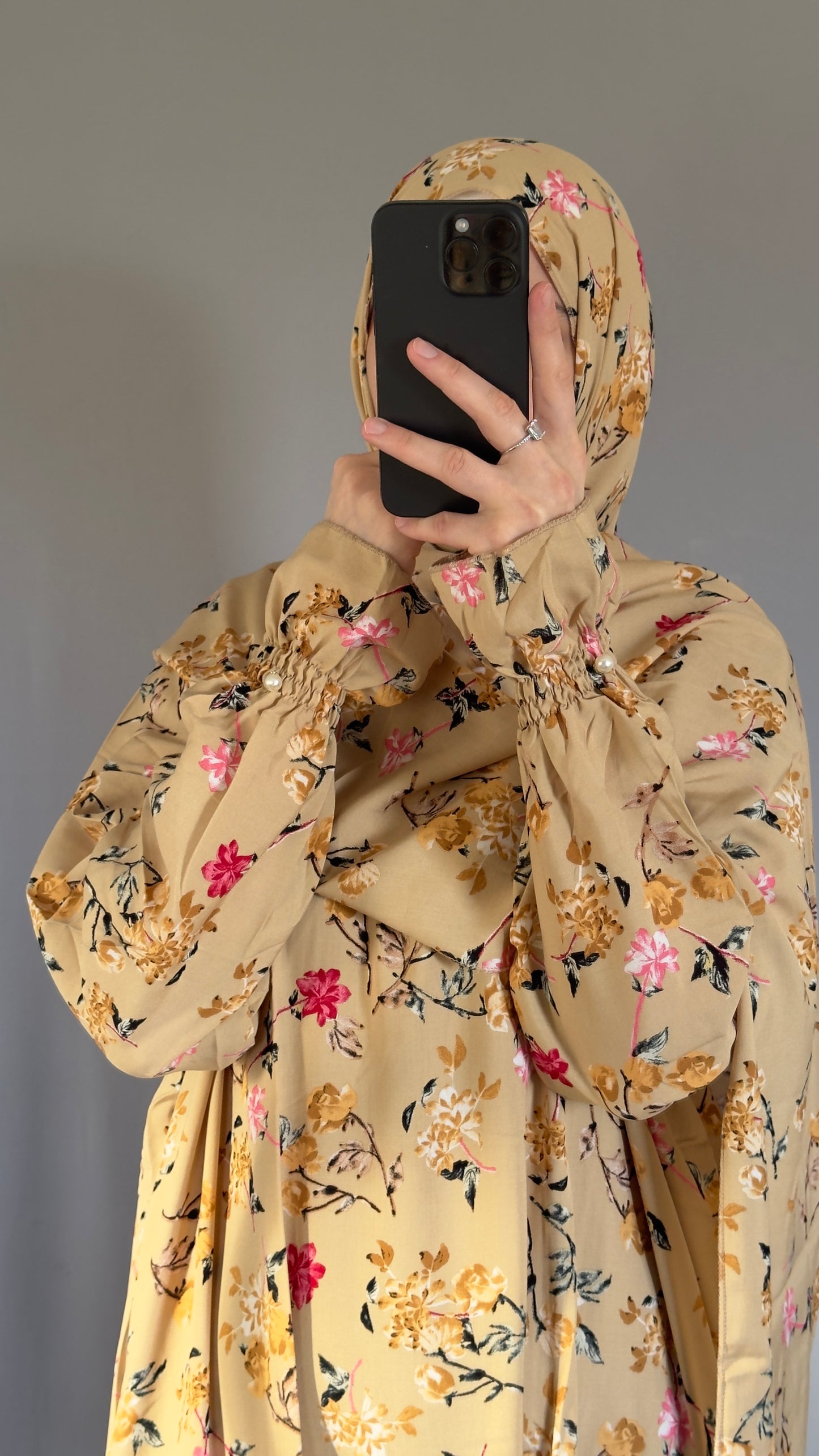 Beige Prayer Dress / Overhead Abaya / Prayer Abaya Set / Prayer Dress for Woman / Prayer Clothes Muslim / Prayer Gown / Prayer Outfit/ Salah Dress / Namaz Dress