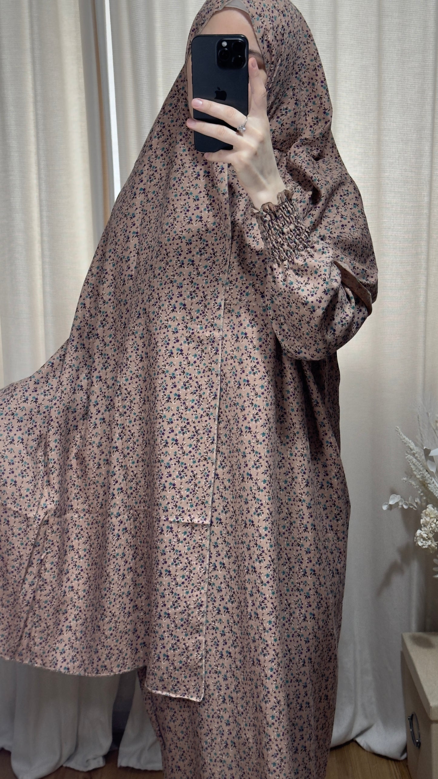 Dusty Pink Prayer Dress, PrayerHijab, Prayer Outfit, Maxi Dress, Khimar, Islamic Dress, Prayer Abaya, Prayer set, Islamic gift, Umrah Abaya, Ramadan Abaya, One Size Prayer Dress, Eid gift