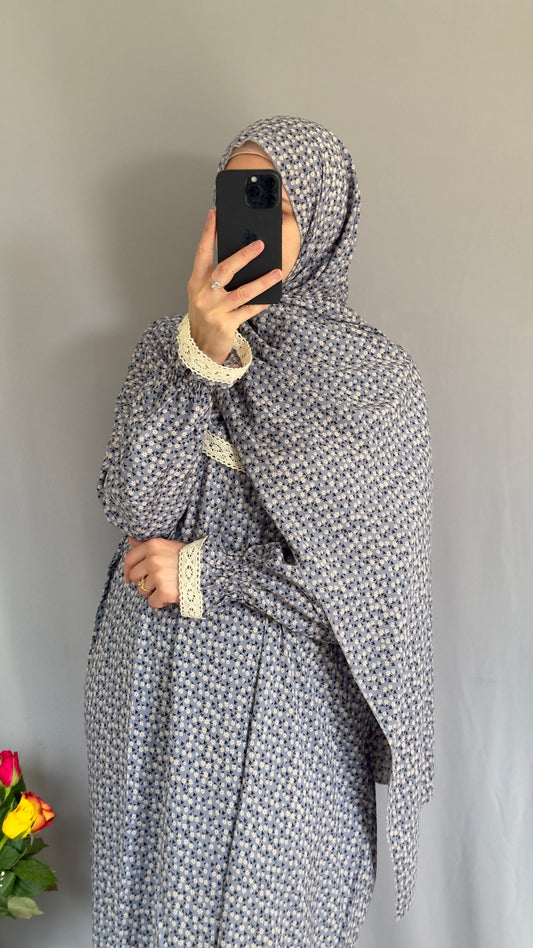Grey Prayer Dress, Prayer Jilbab, Prayer Abaya, Two Piece Prayer dress muslim, Salah dress, Prayer set, Prayer outfit, Prayer clothes woman, Muslim Prayer dress, Islamic gift