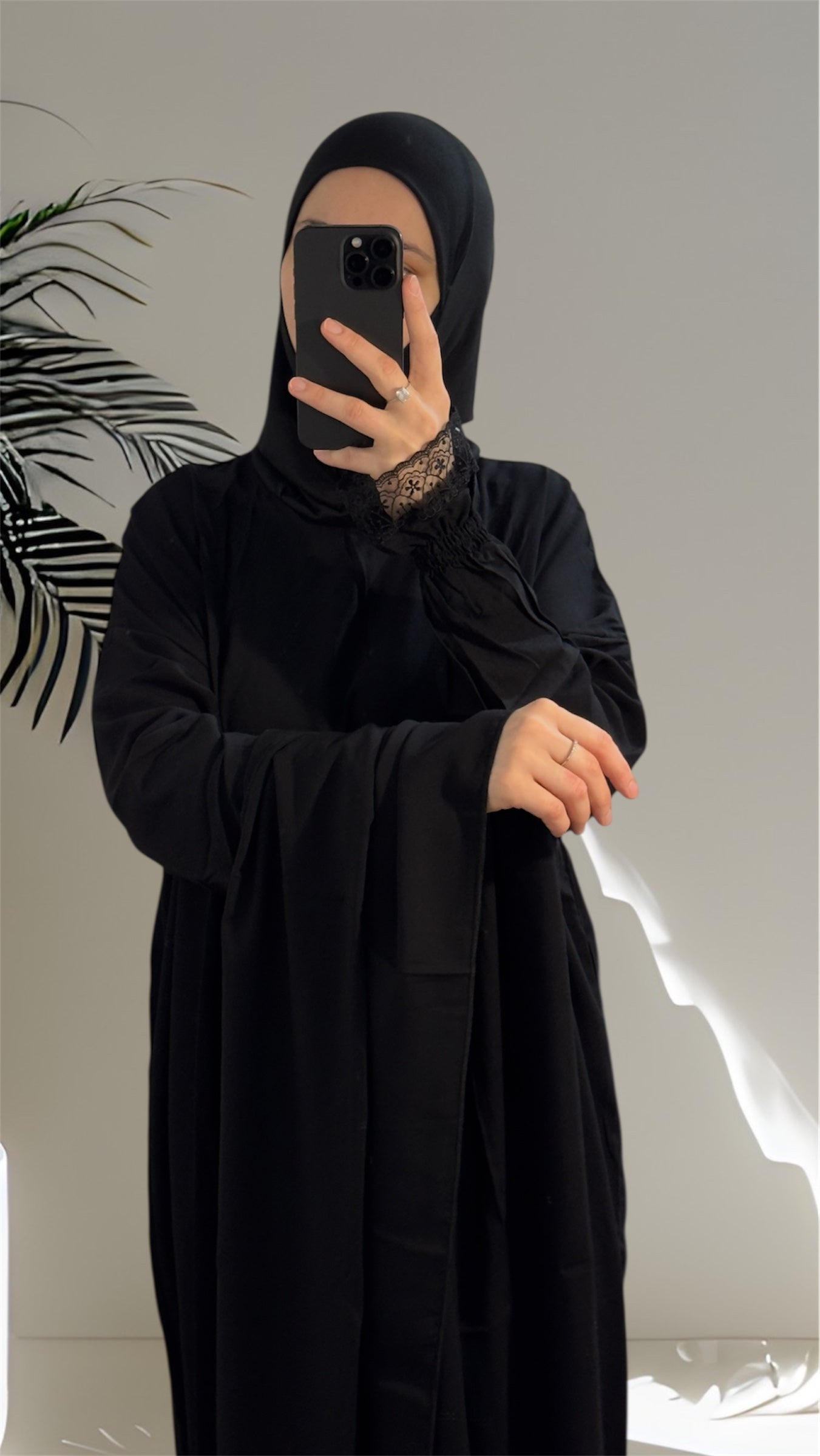 Black One Piece Prayer dress with Built In Jersey Bonnet, Prayer Abaya with integrated Hijab, Salah dress, Prayer set, Prayer outfit,Prayer clothes for women, Islamic Prayer dress, Ramadan Abaya