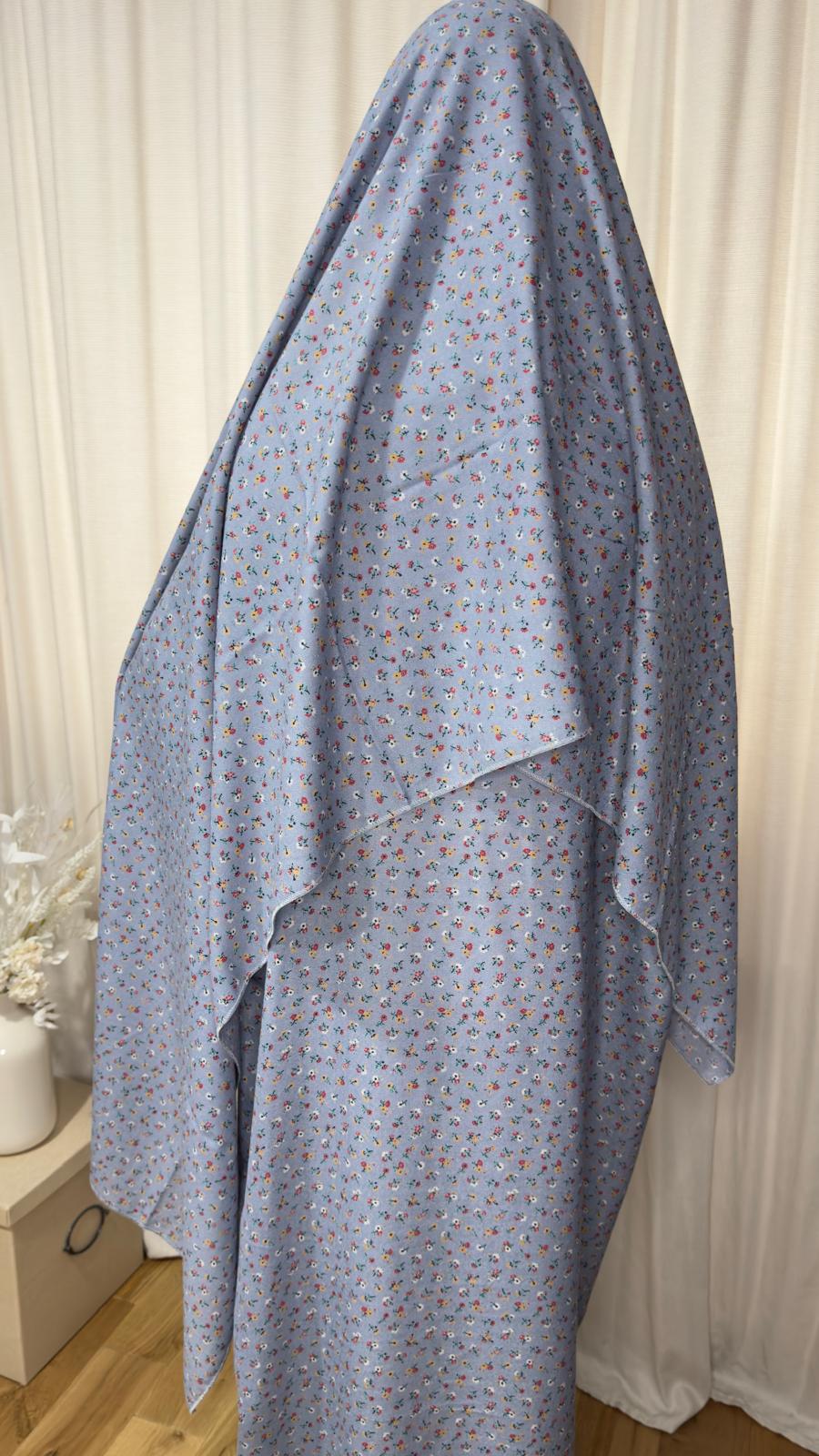 Light Blue One Piece Prayer dress with Built In Jersey Bonnet, Prayer Abaya with integrated Hijab, Salah dress, Prayer set, Prayer outfit,Prayer clothes for women, Islamic Prayer dress, Ramadan Abaya