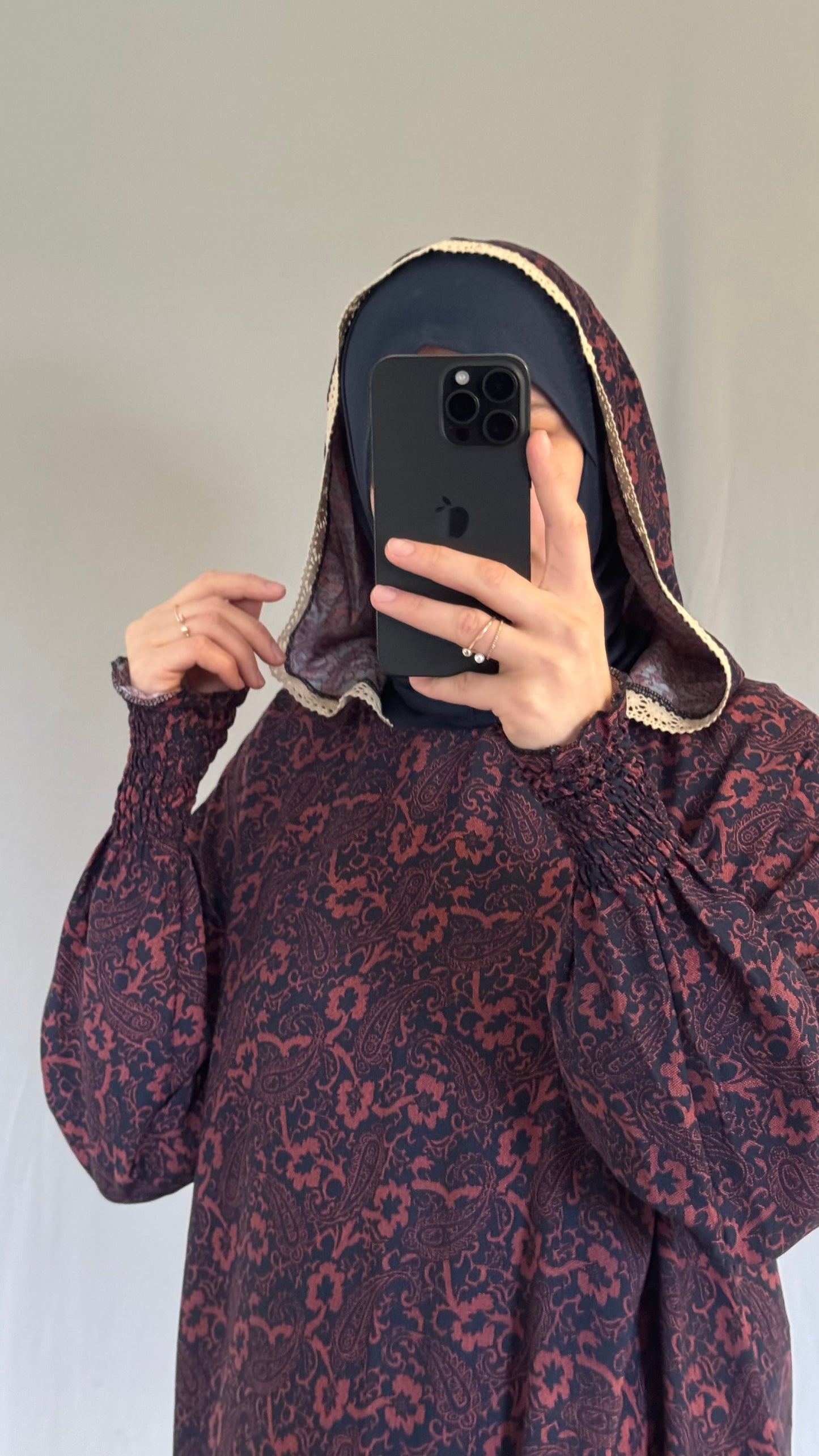 Navy Prayer Dress, Prayer Dress Set, High Quility Prayer Dress, Muslim Women Gift, Abaya Full Body Cover Dress, Hajj Dress, Prayer Outfit