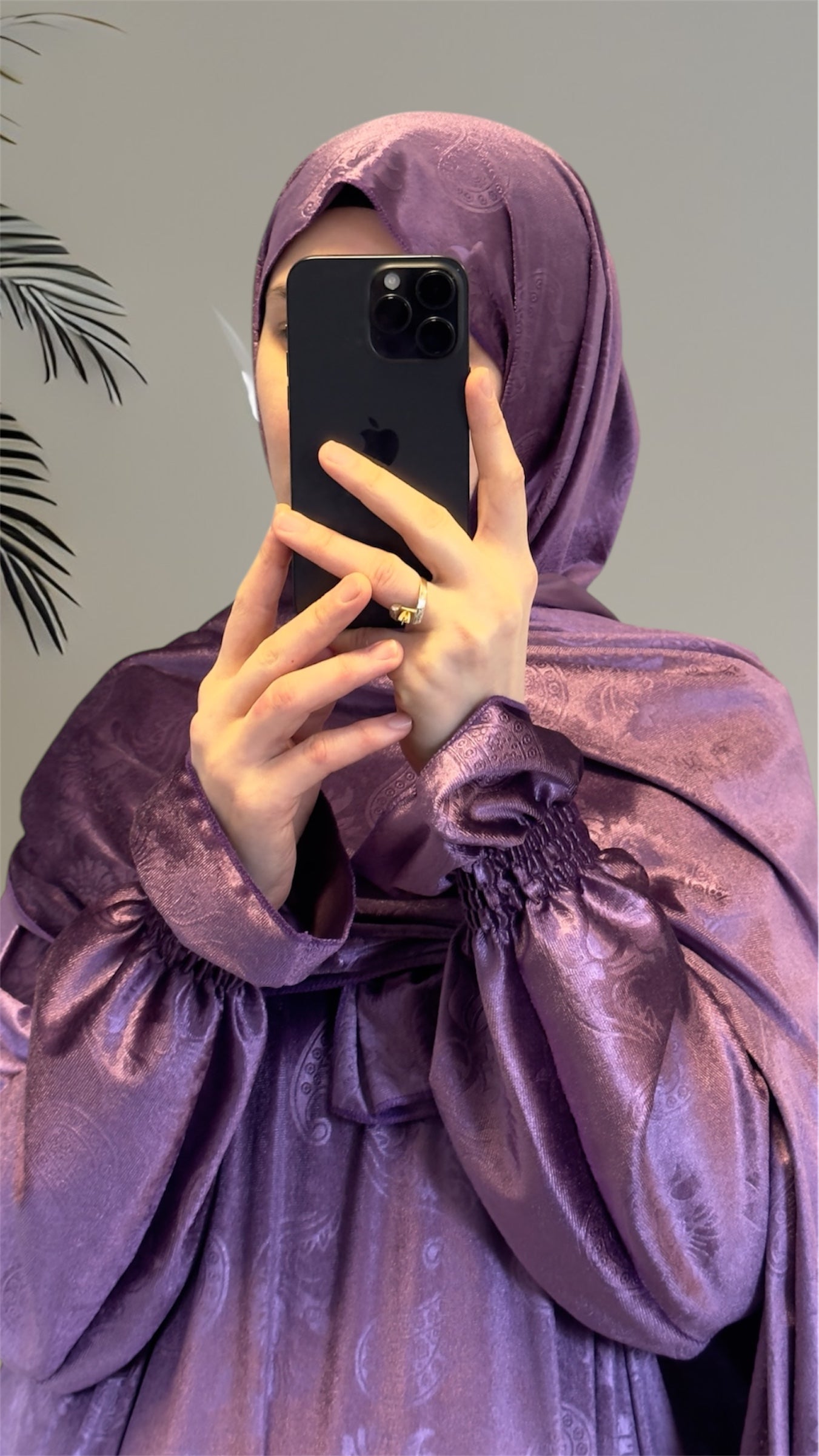 Purple Velvet Abaya, Prayer clothes for women, Islamic Prayer dress, Prayer Outfit, Prayer Set, Prayer Hijab, Salah dress, Islamic Gift, Muslim clothing, Prayer abaya