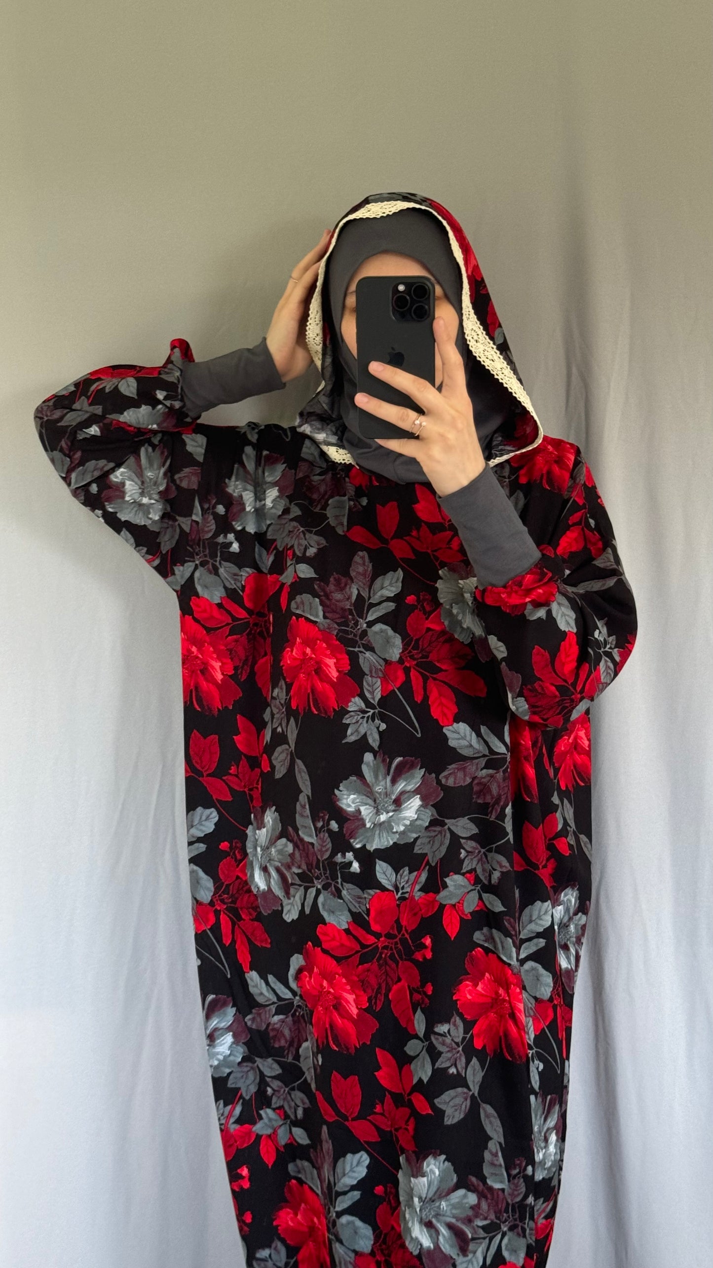 Prayer clothing / abaya gift set / clothes for prayer / prayer dress / plus size one piece pray clothes / cotton prayer robe/ prayer abaya ,Hooded Prayer Dress