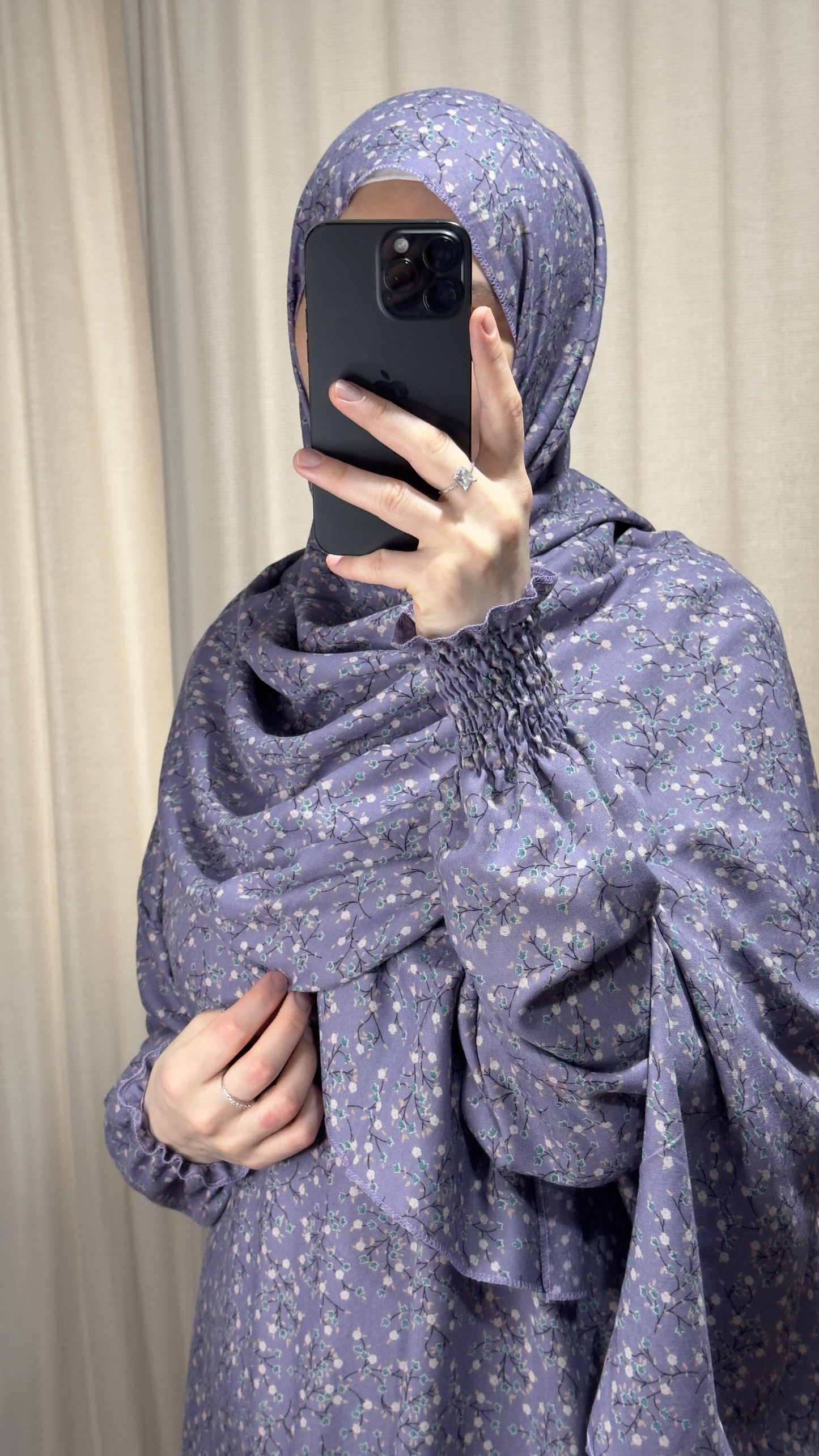 Elegant Purple Prayer Dress, PrayerHijab, Prayer Outfit, Maxi Dress, Khimar, Islamic Dress, Prayer Abaya, Prayer set, Islamic gift, Umrah Abaya, Ramadan Abaya, One Size Prayer Dress