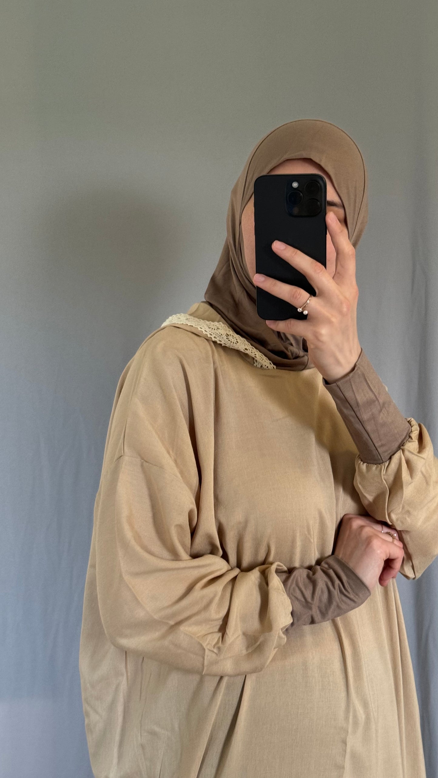 Muslim Women Beige Prayer Dress, One Piece Prayer dress, Islamic gifts, Salah dress, Prayer set, Prayer outfit,Prayer clothes for women, Islamic Prayer dress, Abaya