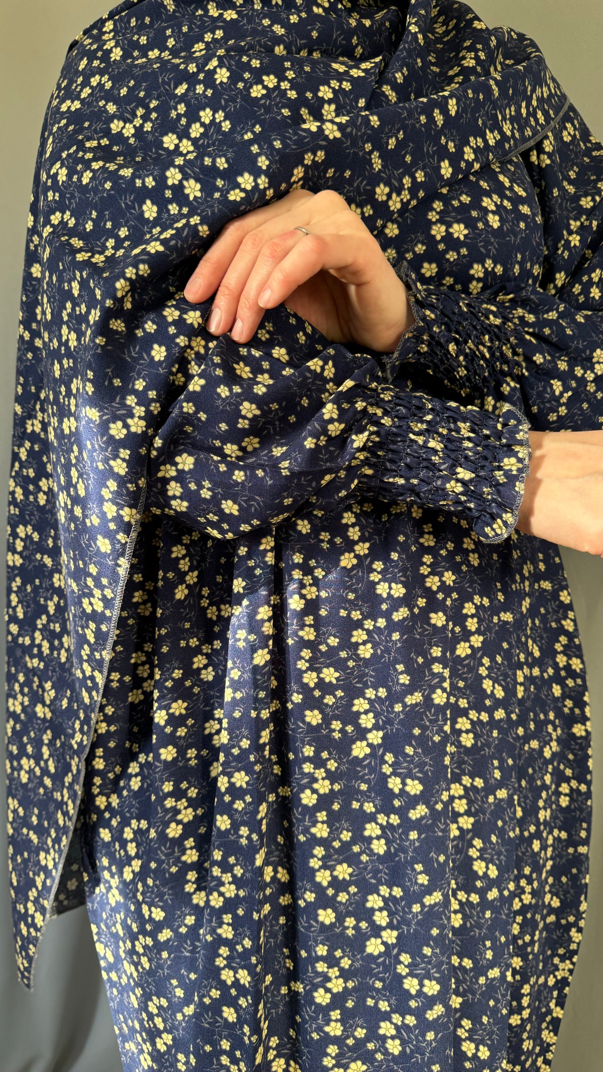 Elegant Navy Blue Prayer Dress, Prayer Outfit, Maxi Dress, Khimar, Islamic Dress, Prayer Abaya, Prayer set, Islamic gift, PrayerHijab, Umrah Abaya, Ramadan Abaya, One Size Prayer Dress