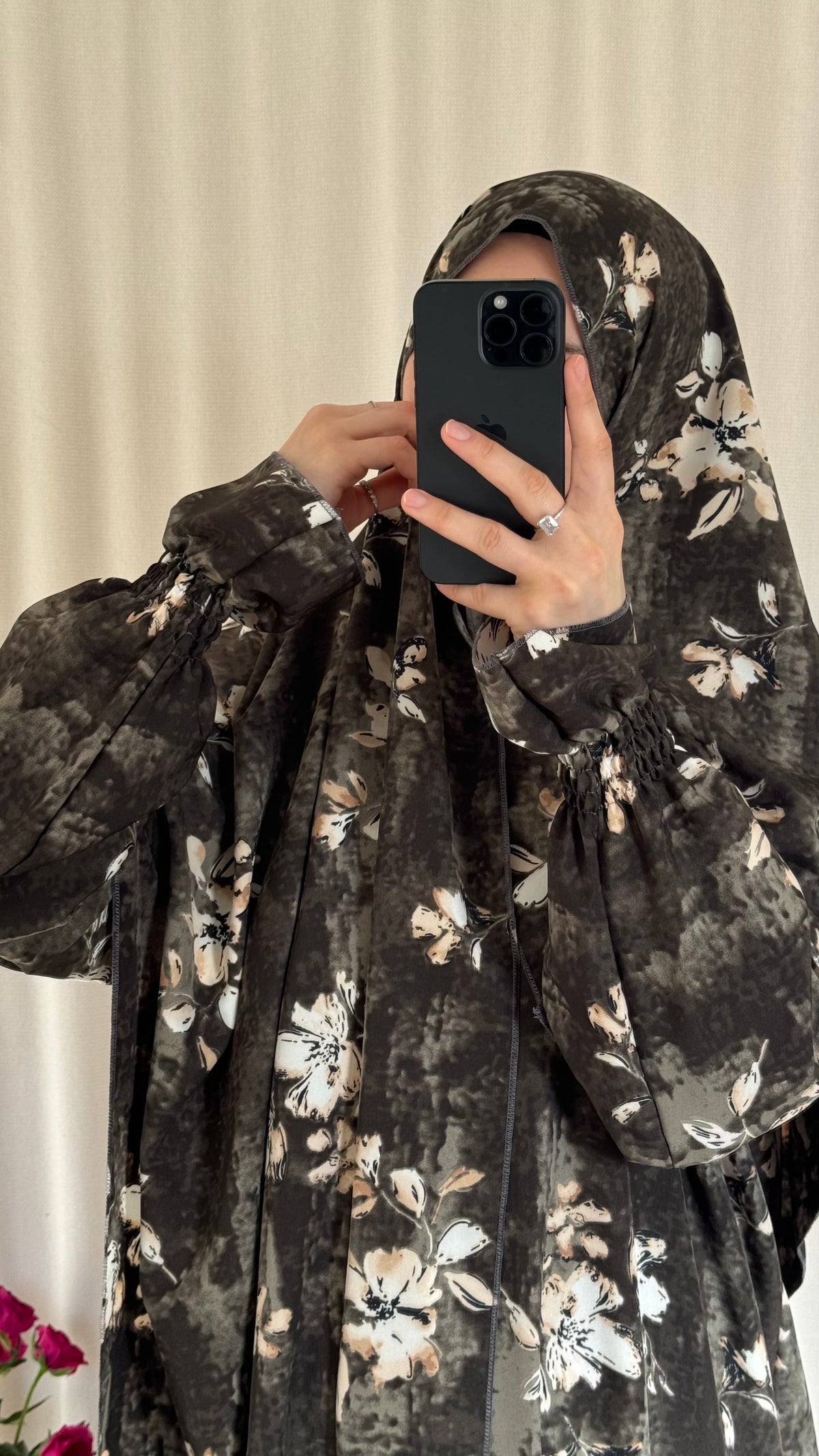 Grey Prayer Dress with Attached and Separate Hijab | Full Coverage Salah Dress for Namaz |
Salah Dress in 3 width Size | Lightweight Prayer Abaya