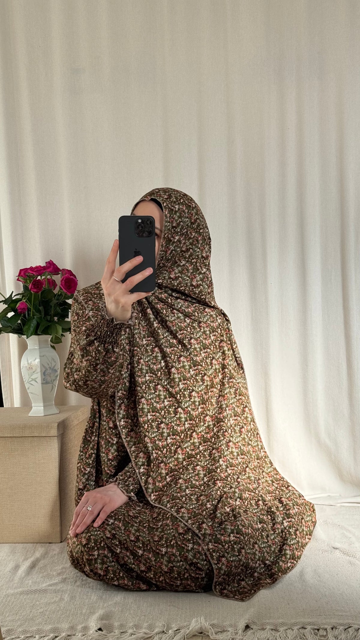 Green Prayer Dress | Full Coverage Salah Dress for Namaz |
Breathable Cotton Salah Dress in 3 width Size | Islamic Prayer Clothes