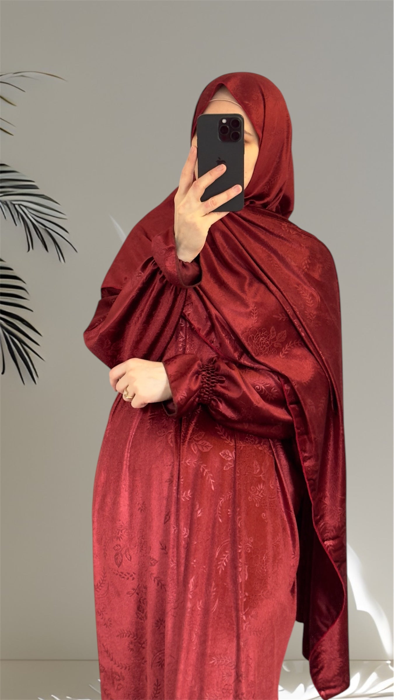 Luxury Velvet Warm Prayer Dress, Prayer clothes for women, Islamic Prayer dress, Prayer Outfit, Prayer Set, Prayer Hijab, Salah dress, Islamic Gift, Muslim clothing, Winter Abaya