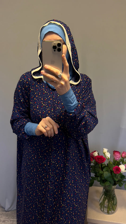 Blue Prayer Dress, Prayer clothing, Muslim Woman Prayer dress, Prayer Abaya, Prayer Jilbab, Eid Gift, Hooded Prayer Dress, Ramadan Dress