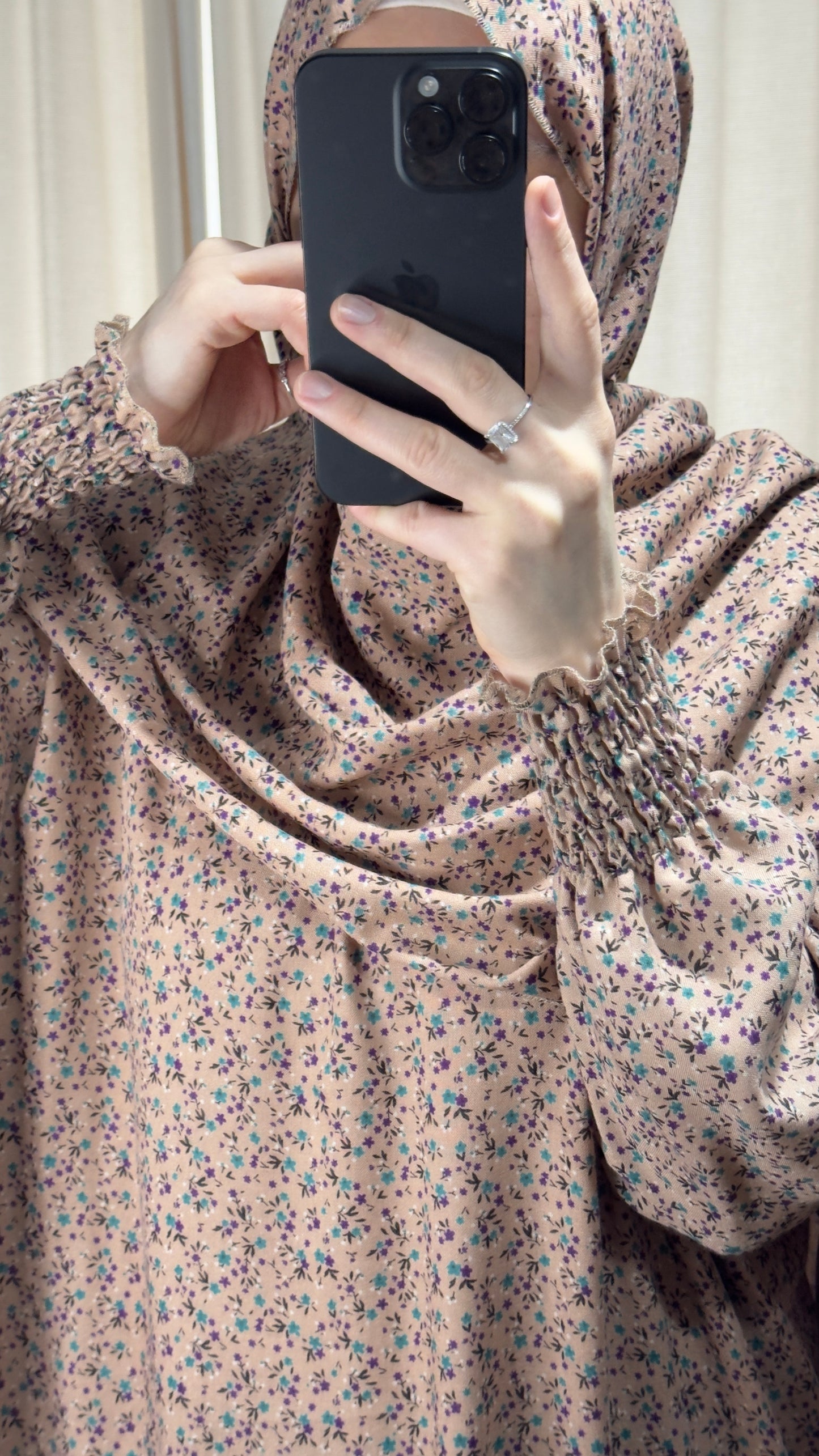 Dusty Pink Prayer Dress, PrayerHijab, Prayer Outfit, Maxi Dress, Khimar, Islamic Dress, Prayer Abaya, Prayer set, Islamic gift, Umrah Abaya, Ramadan Abaya, One Size Prayer Dress, Eid gift