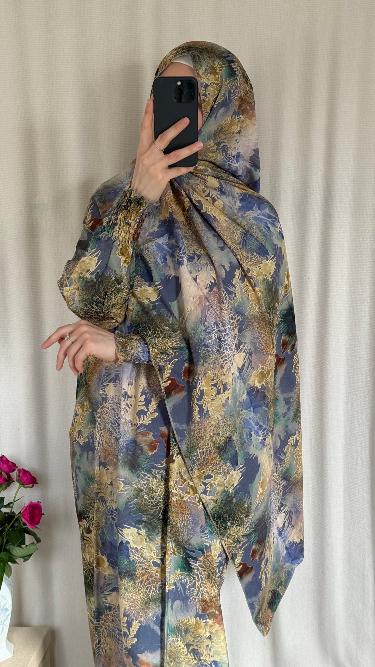Women's One-Piece Prayer Dress with Attached and Separate Hijab | Full Coverage Salah Dress for Namaz |
Breathable Cotton Salah Dress in 3 width Size | Lightweight Prayer Abaya