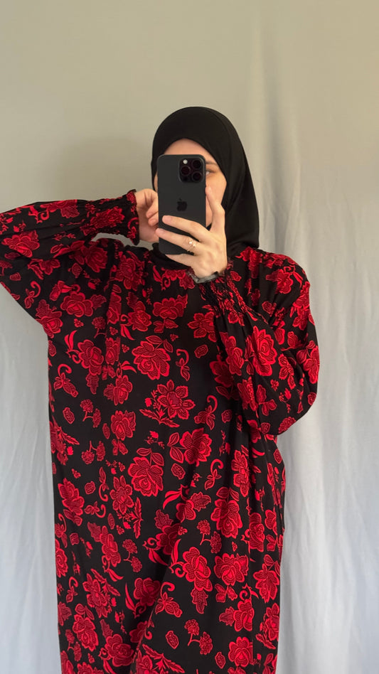 Red Prayer Dress, Prayer Dress Set, High Quility Prayer Dress, Muslim Women Gift, Abaya Full Body Cover Dress, Hajj Dress, Prayer Outfit