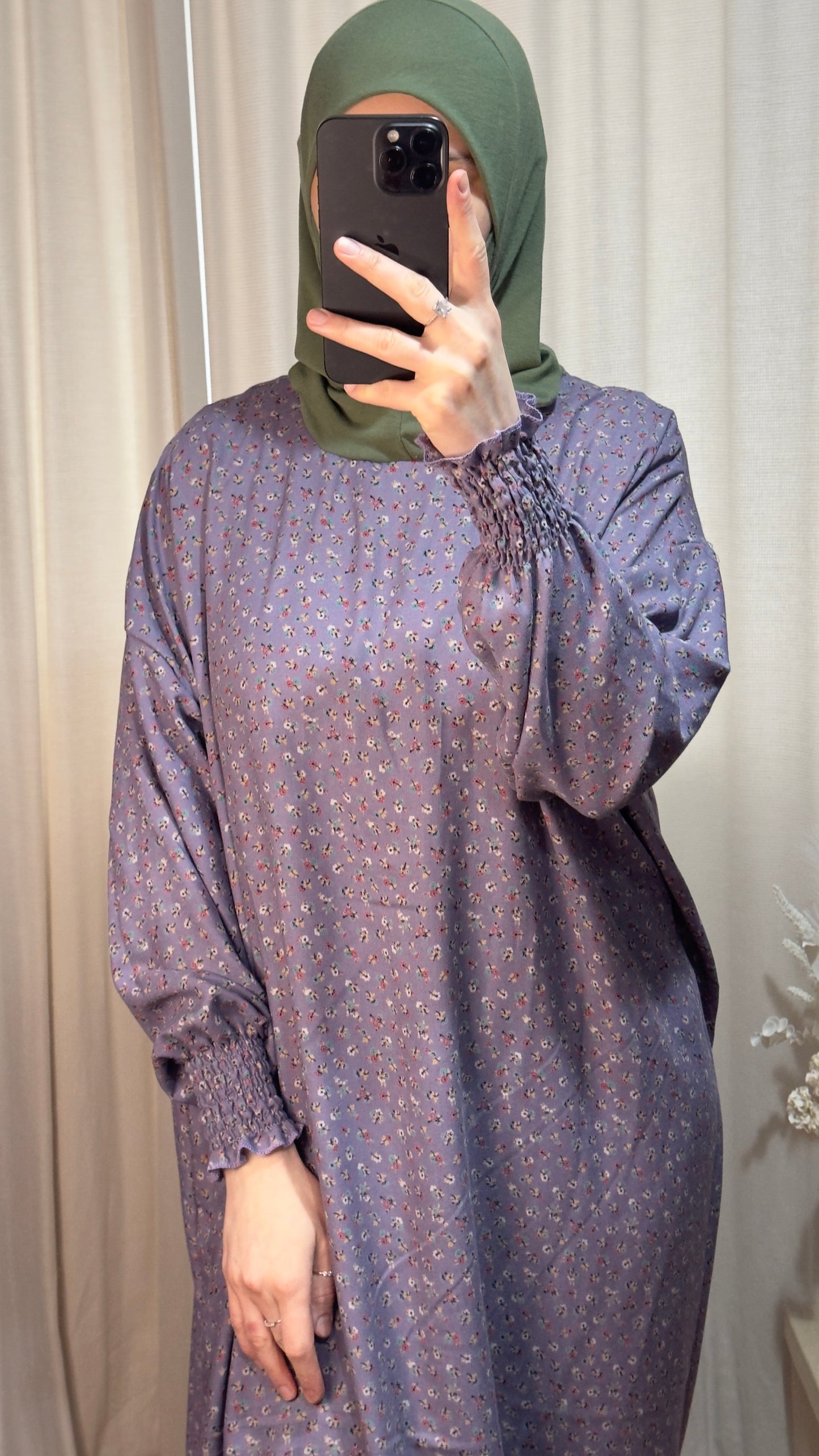 Light Purple Prayer Dress with Attached Hijab, Prayer Dress Set, High Quility Prayer Dress, Muslim Women Gift, Abaya Full Body Cover Dress, Hajj Dress, Prayer Outfit