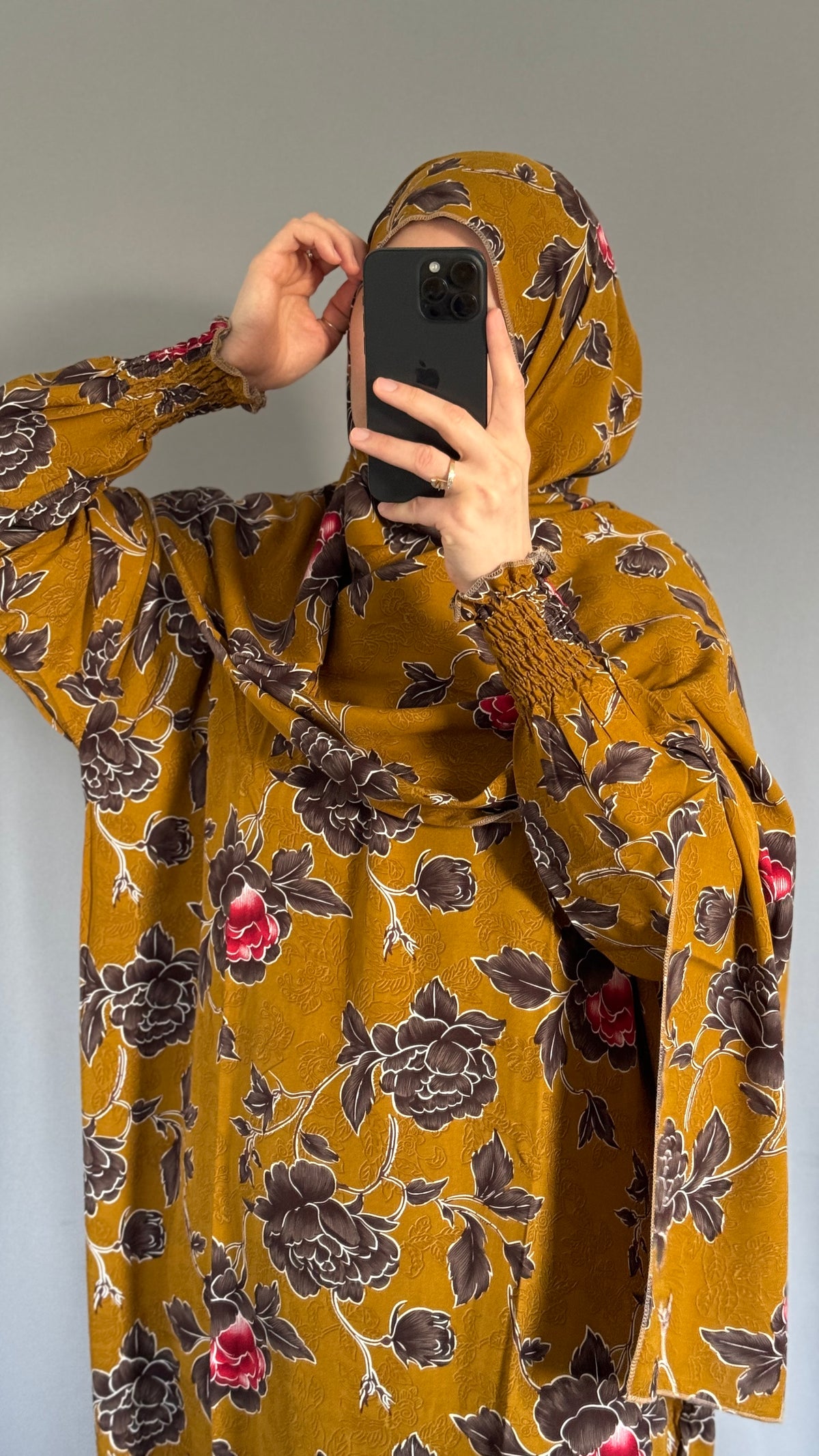 Mustard Prayer Hijab, Elegant Prayer Dress, Prayer Outfit, Maxi Dress, Khimar, Islamic Dress, Prayer Abaya, Prayer set, Islamic gift, Abaya & Hijab, White Abaya