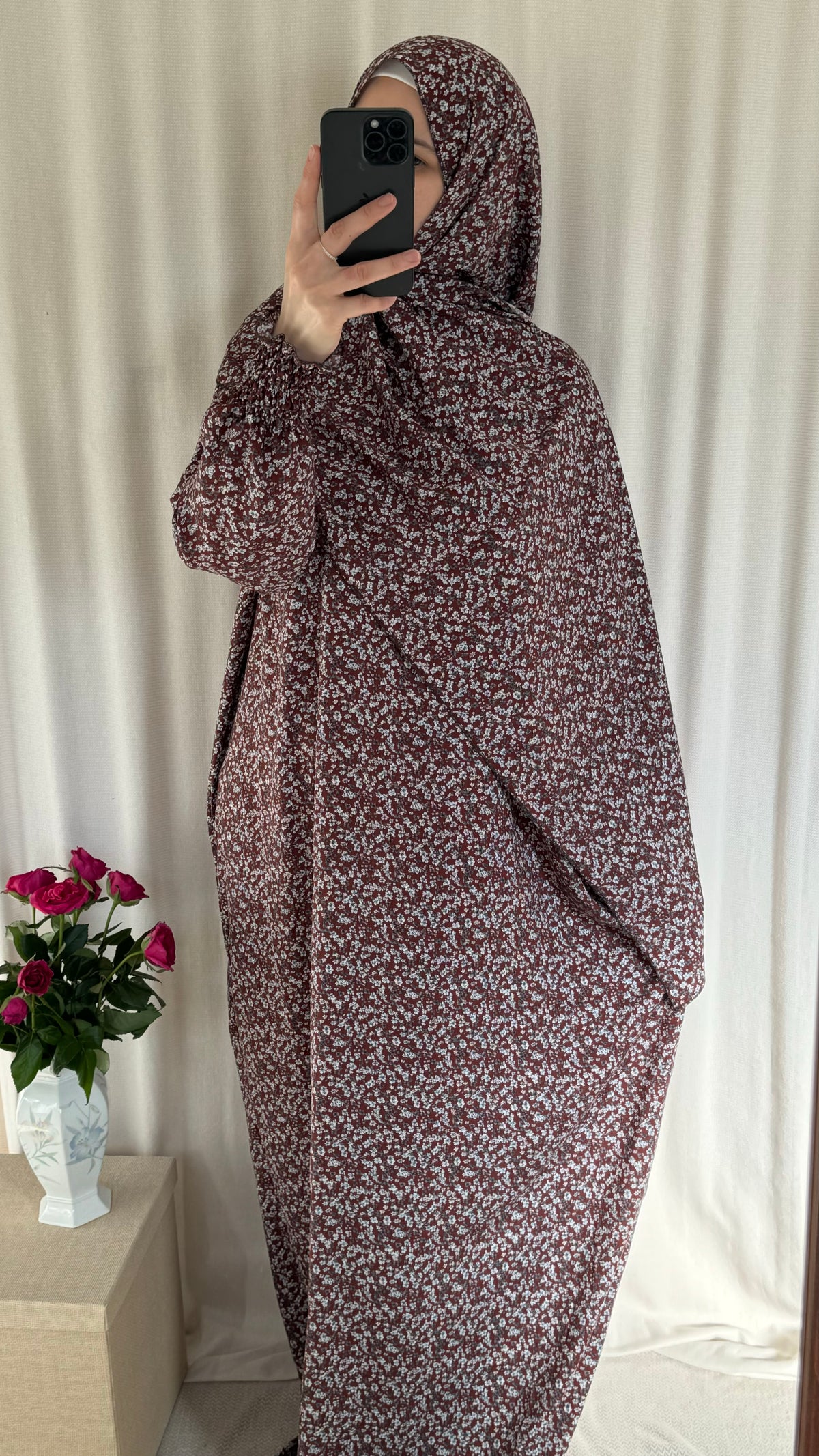 Brown Prayer Dress | Full Coverage Salah Dress for Namaz |
Breathable Cotton Salah Dress in 3 width Size | Islamic Prayer Clothes
